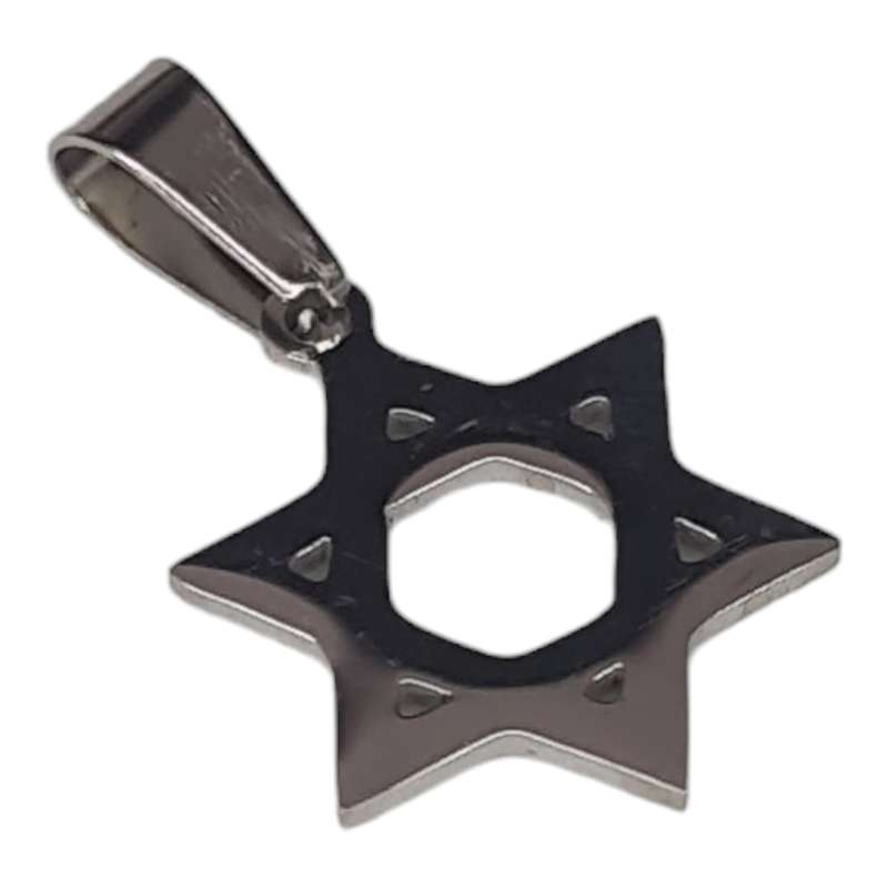 David Star pendant, Stainless Steel, 26mm incl. bail