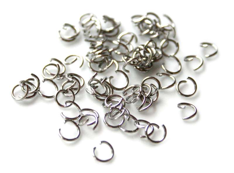 50 x Jumpring in stainless steel 0.6 x 4mm
