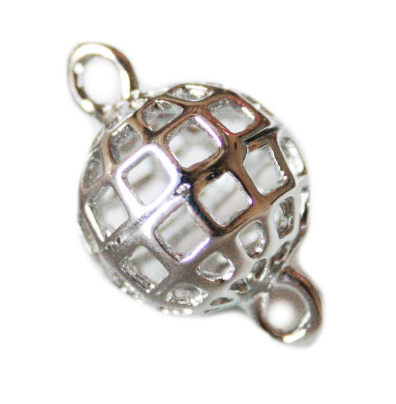 Nickel free bead spacer, squares, 18mm