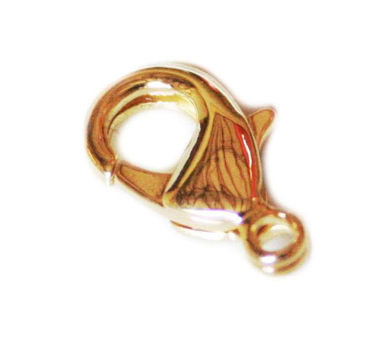 Nickel free lobster clasp, gold color, 15mm