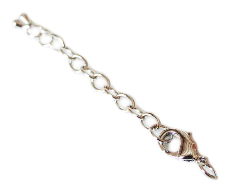 Nickel free lobster clasp w extender chain, 15mm