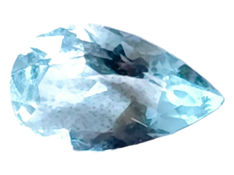 Aquamarine, pear cut, 0.965ct, 6x9mm
