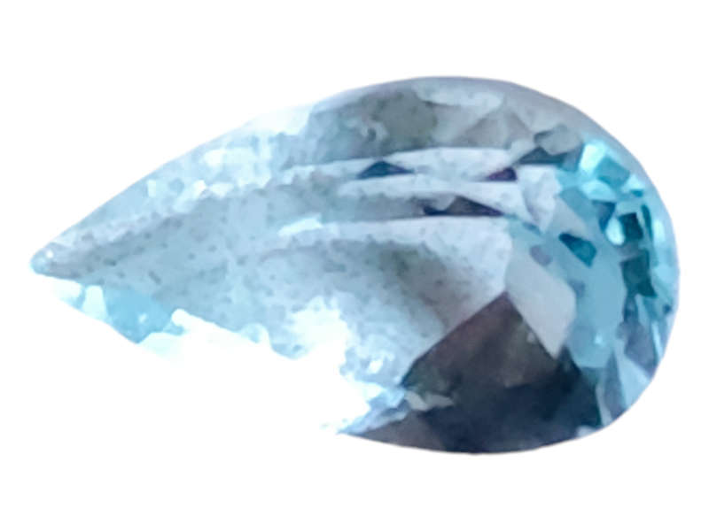 Aquamarine, pear cut, 1.475ct, 6x10mm