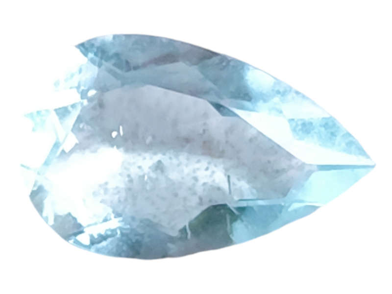 Aquamarine, pear cut, 1.260ct, 6.5x10mm