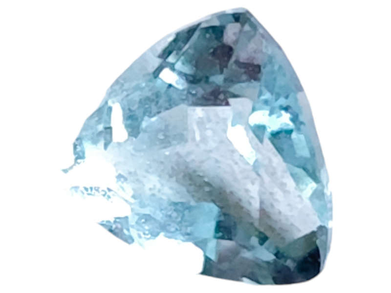 Aquamarine, trillion cut, 1.28ct, 7.5mm