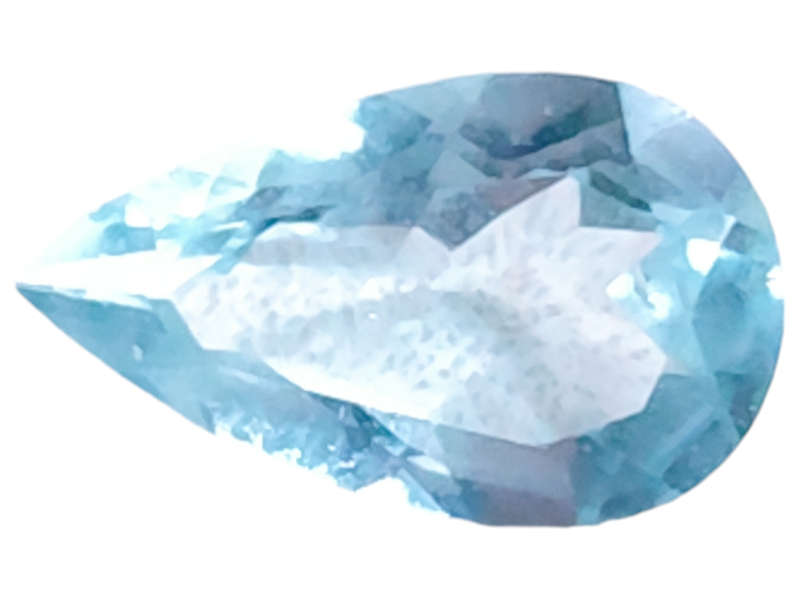 Aquamarine, pear cut, 1.005ct, 6x10mm