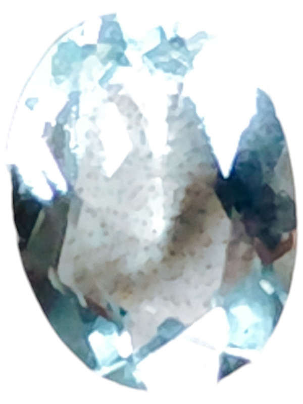 Aquamarine, oval cut, 1.225ct, 6.5x9mm