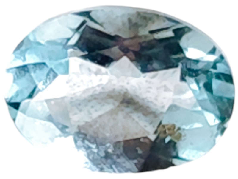 Aquamarine, oval cut, 1.595ct, 7x9mm