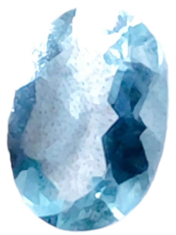 Aquamarine, oval cut, 1.685ct, 7x10mm