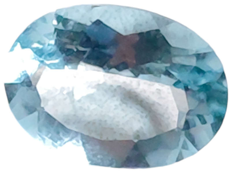 Aquamarine, oval cut, 2.305ct, 8x11mm