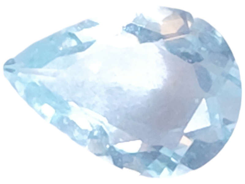 Aquamarine, pear cut, 1.115ct, 6.5x9mm