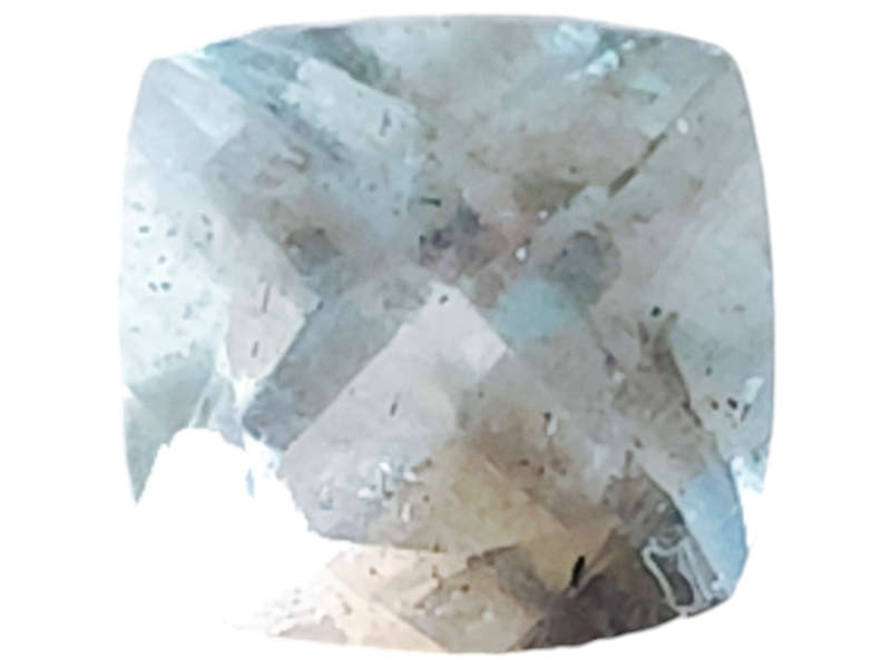 Aquamarine, cushion cut, 0.900ct, 6mm