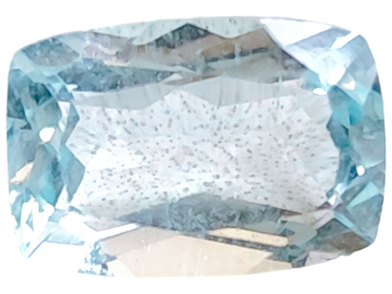 Aquamarine, cushion cut, 1.56ct, 6.5x9.5mm
