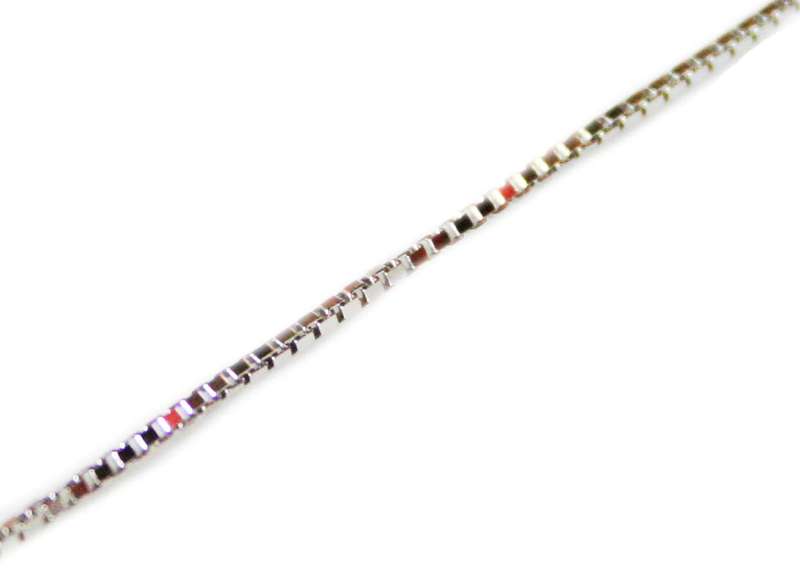 Box chain in 925 silver, 1mm, 45cm
