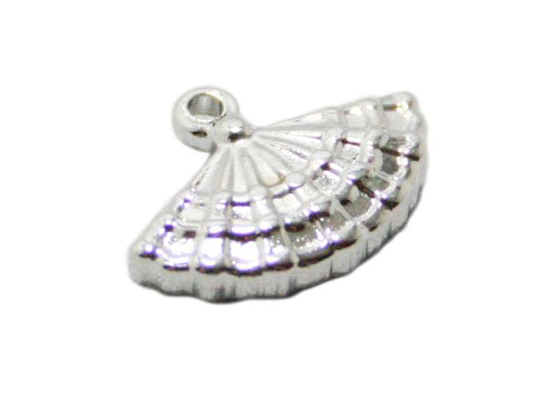 Fan charm in stainless steel, 12mm