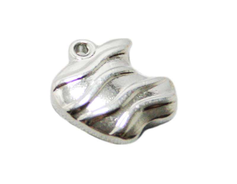 Apple charm in stainless steel, 14mm