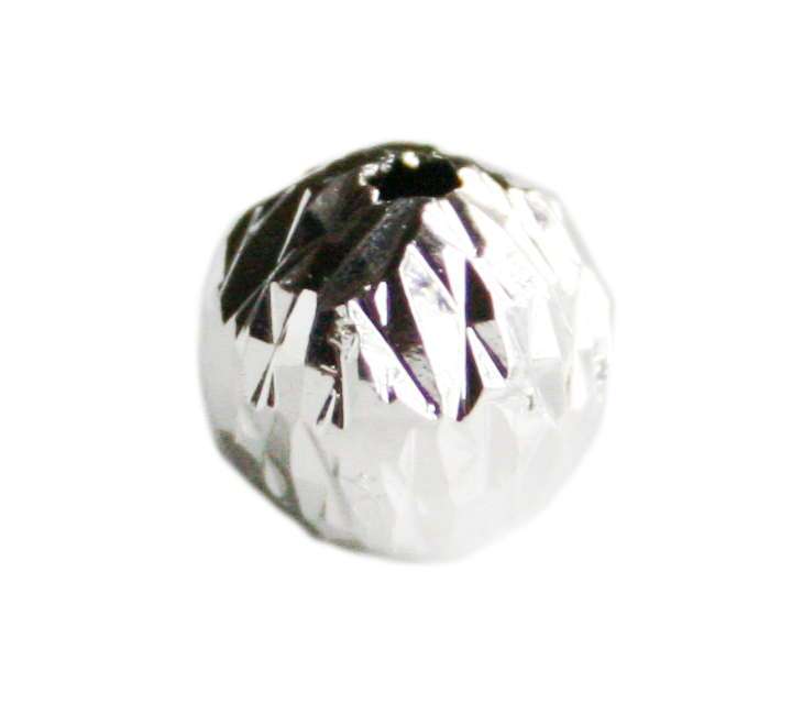 2 x Nickel free round bead, facets, 10mm