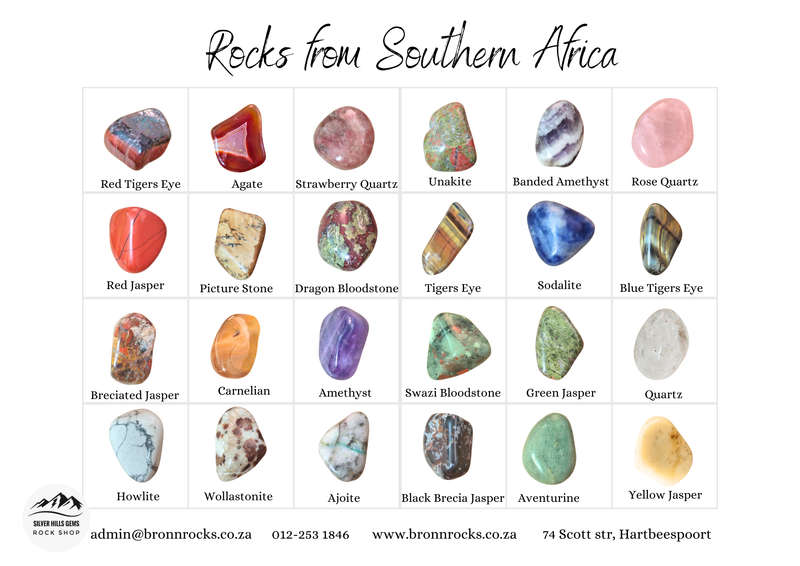 Rocks from Southern Africa A4 chart