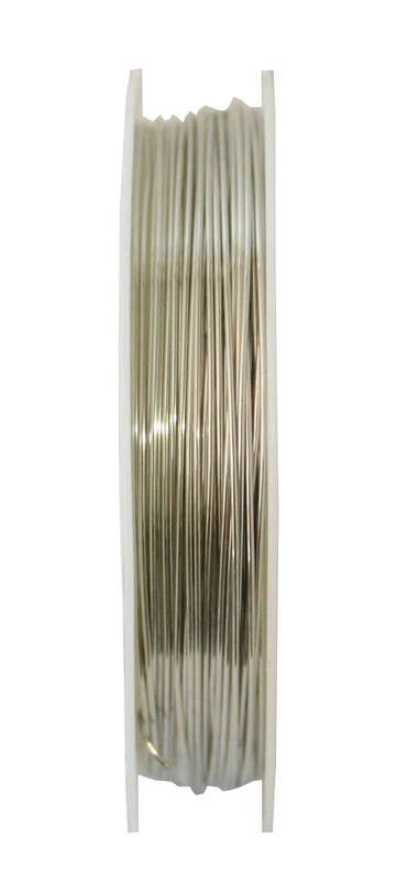 Beading wire, silver, 0.6mm, 6m