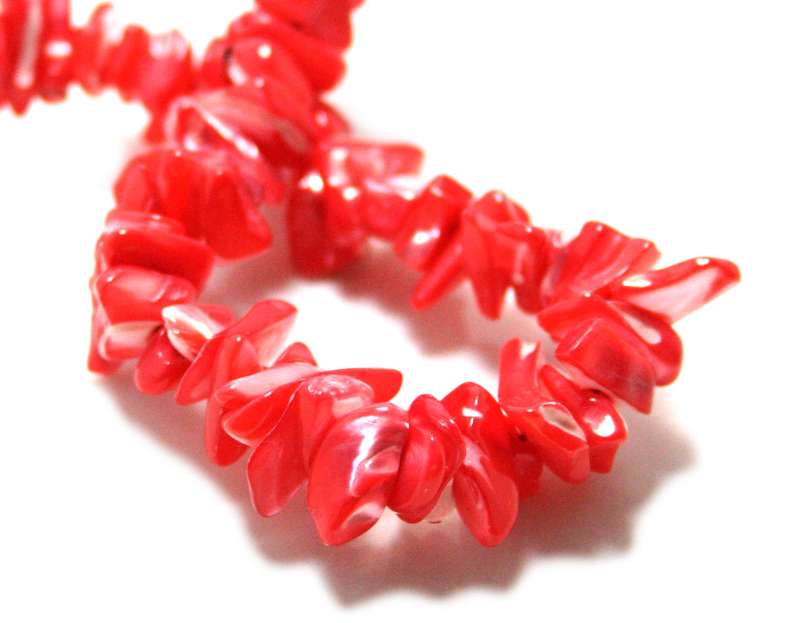Salmon shell chip string, 8-10mm, 80cm - Silver Hills 0.10kg