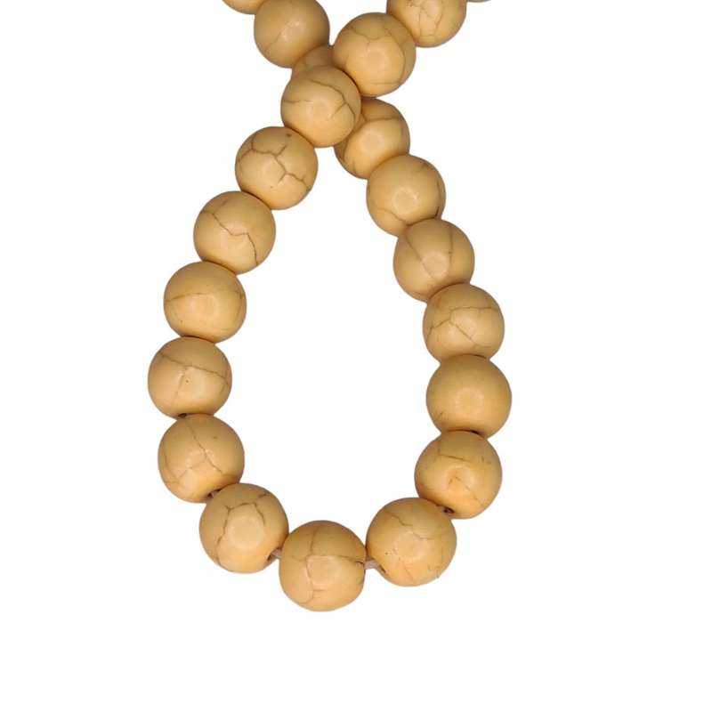Colored Howlite bead string, melon, round, 8mm, 40cm
