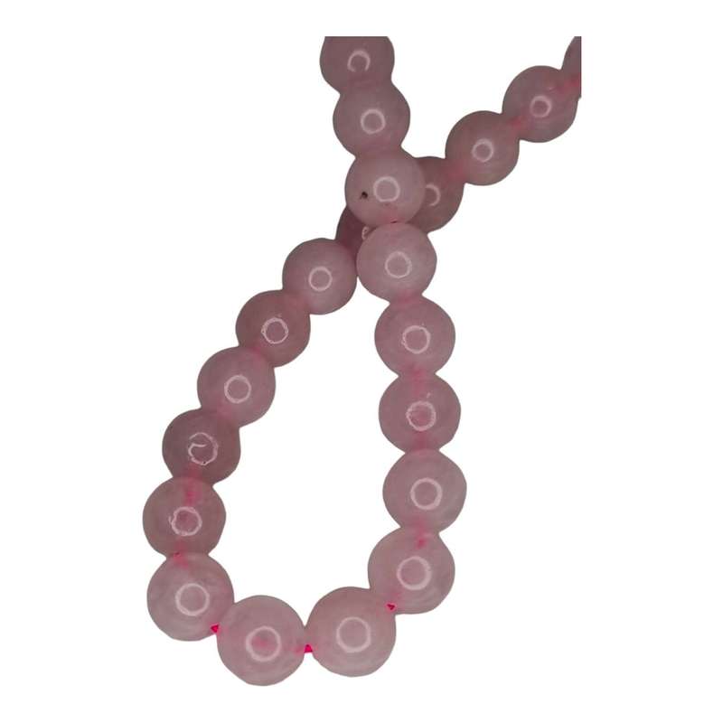 Rose quartz bead string, 10mm, round, 40cm