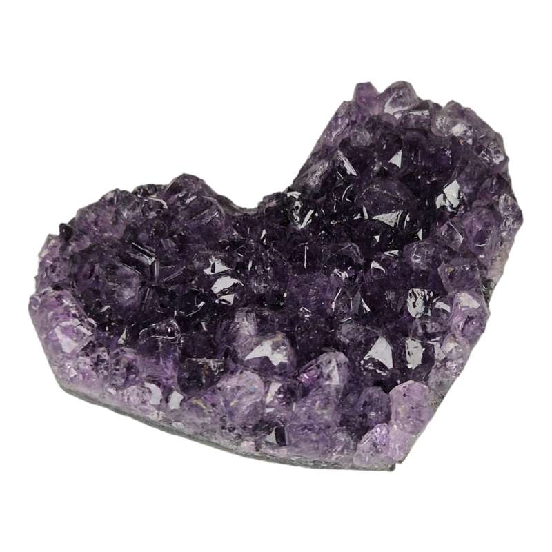 Amethyst cluster heart, Uruguay, 30mm