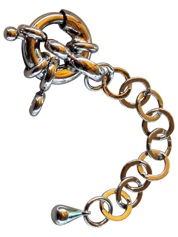 Nickel free signoretti clasp w extender chain, 13mm
