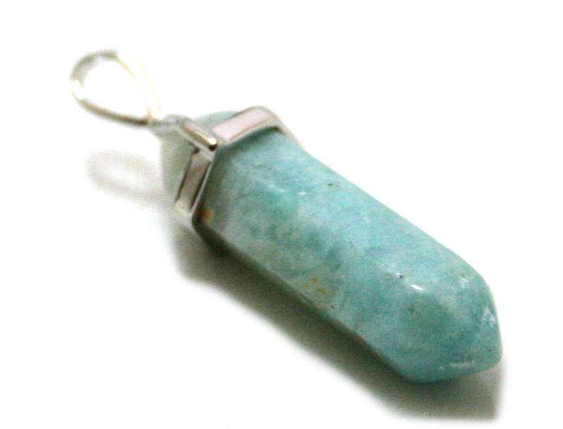 Amazonite point pendant, 41mm