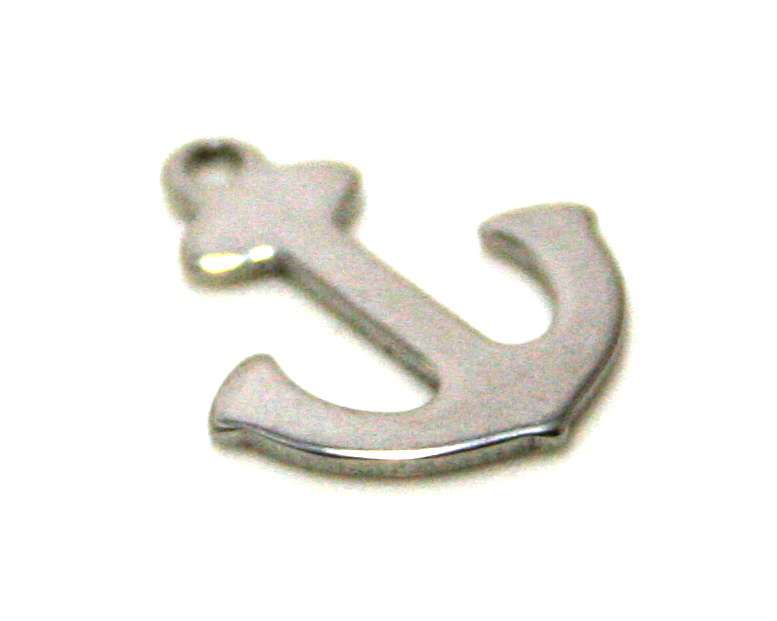 2 x Anchor charm in stainless steel, 16mm