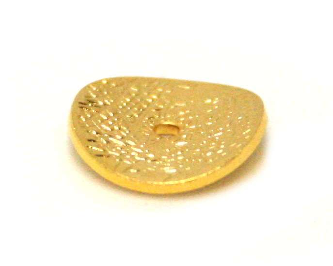 6x Nickel free curved disc spacer, brushed gold, 11mm