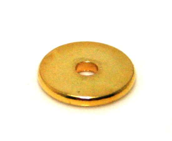 6x Nickel free disc spacer, gold, 10mm