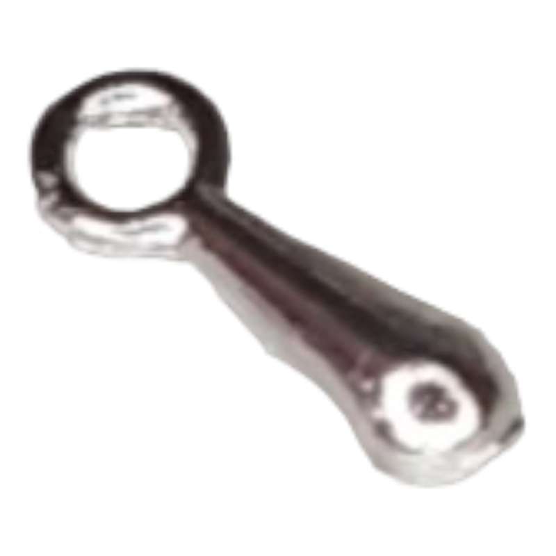 10 x Bell weight, bright silver, 3x7mm