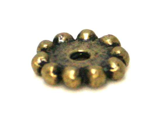 15 x Daisy spacer, bronze, 9mm