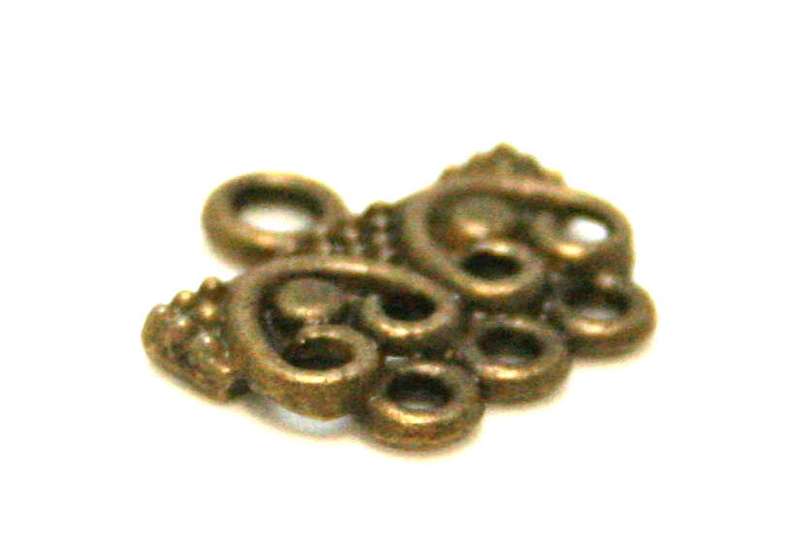 4 x End spacer, 1 to 3 string, bronze, 16mm