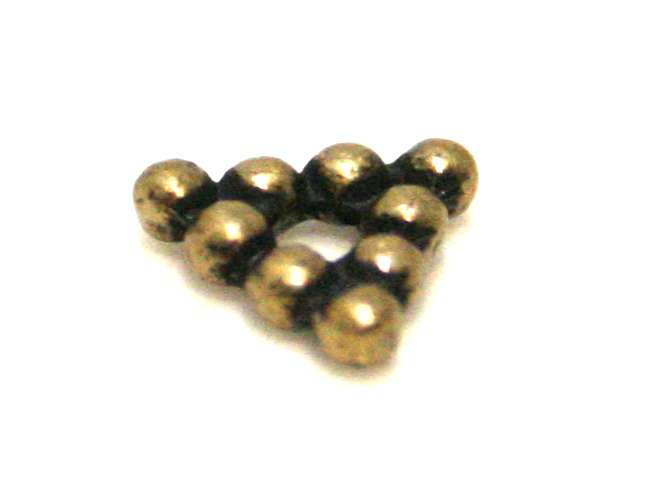 15 x Triangle spacer, bronze, 7mm