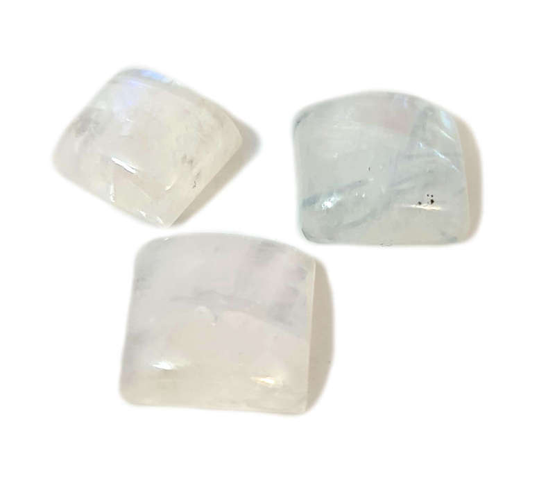 Rainbow Moonstone Cabochon, square, 9-11mm