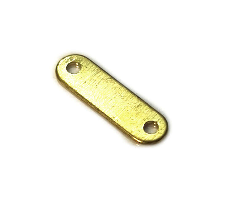 25 x spacer, gold, 2-row, 4x13mm