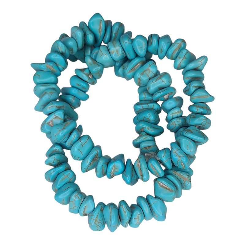 Blue howlite chip string, 40cm