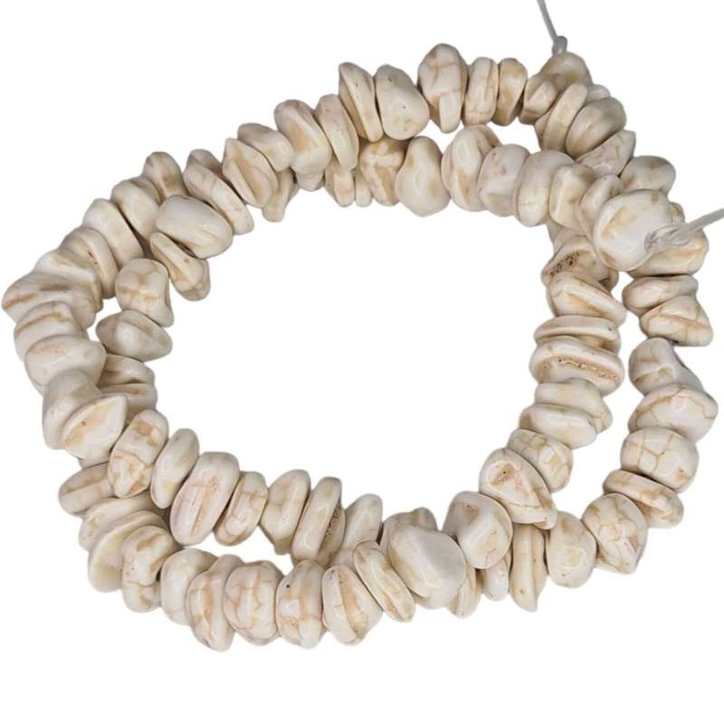 Cream howlite chip string, 40cm