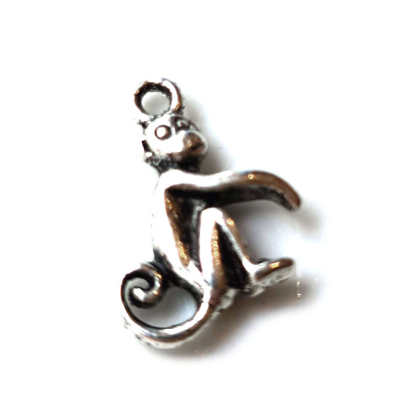 2x Monkey charm, 16mm