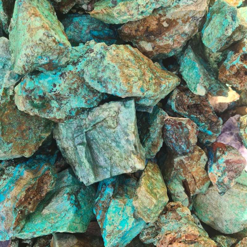 Rough African Turquoise, Springbok in the Northern Cape, 2.5-7.5cm