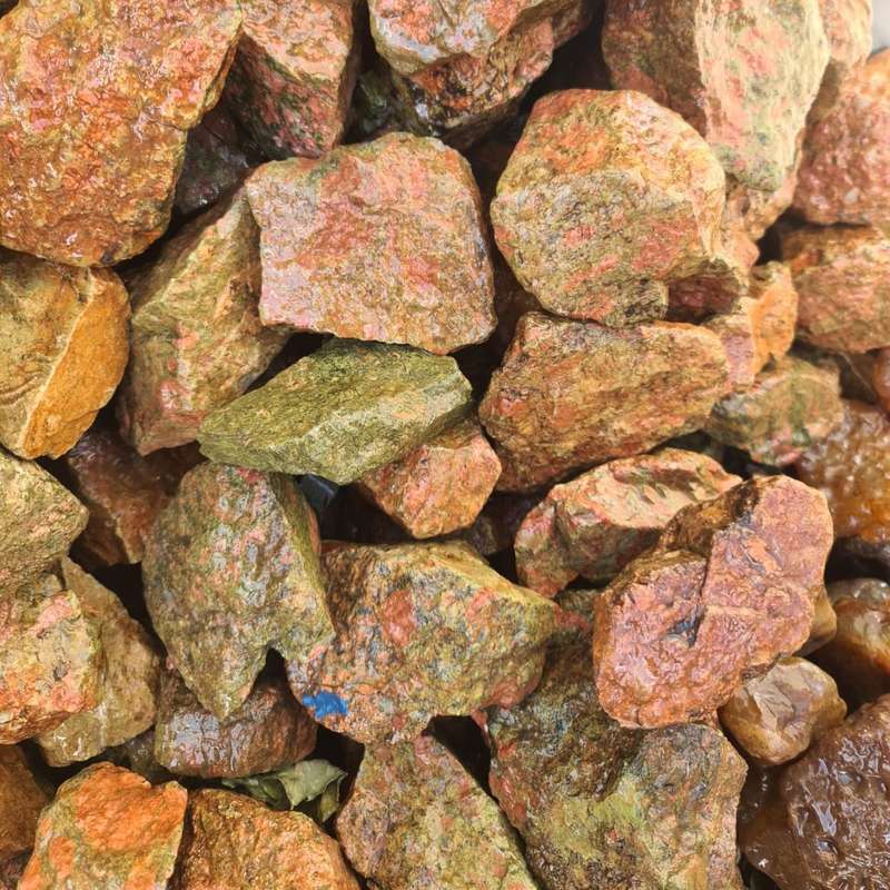 Rough Unakite, Musina, 0.2-0.5kg