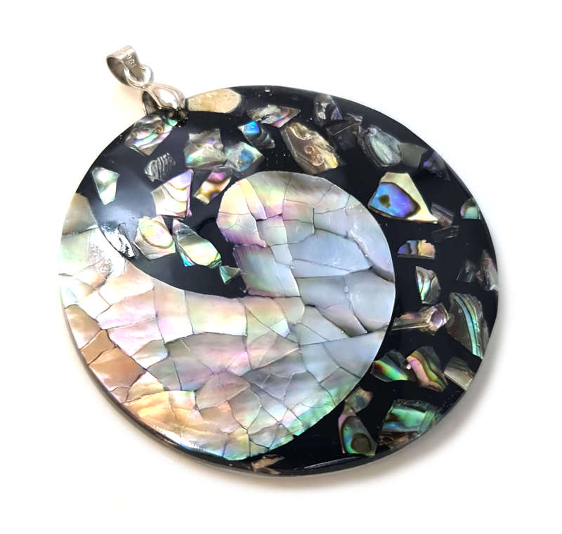 Shell swirl pendant, 60mm