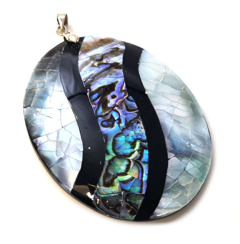 Shell swirl pendant, 63mm