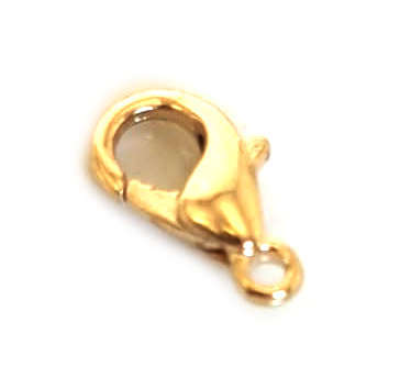 2x Lobster clasp, 12mm, gold, nickel free