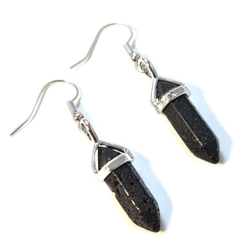 Lava point earrings, 45mm