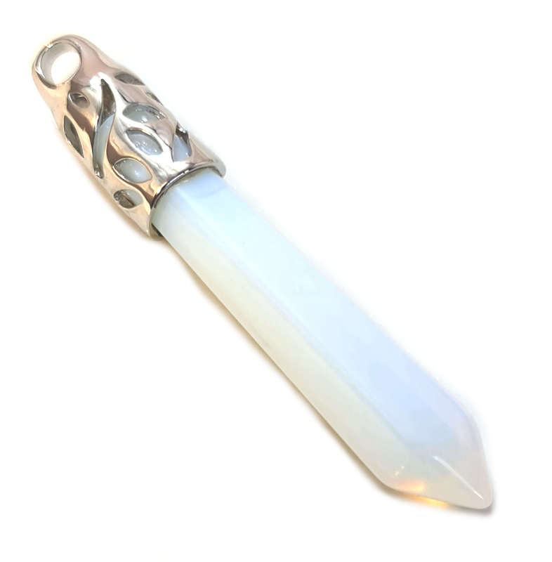 Opalite point pendant, 62mm