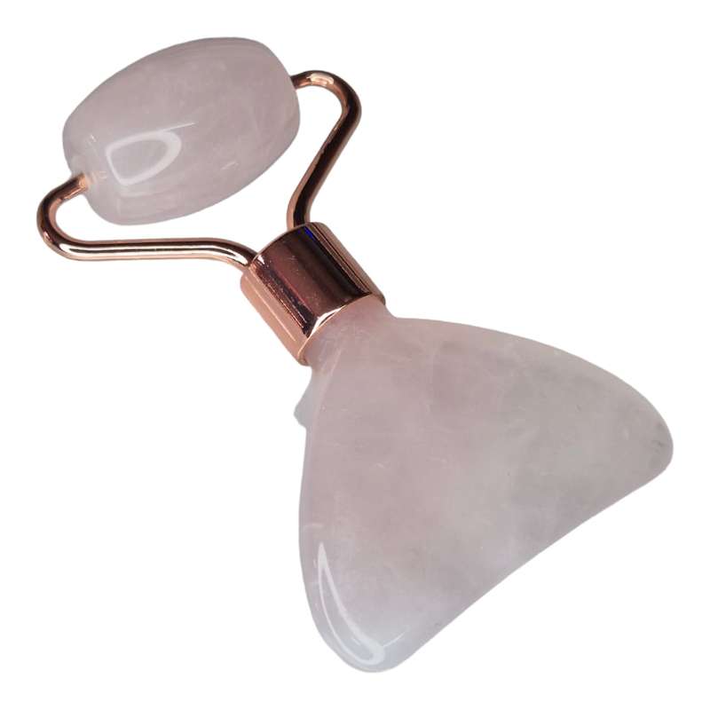 Rose Quartz derma roller, 7cm