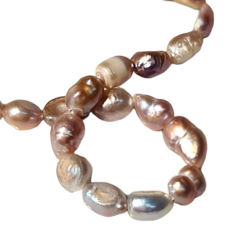 Freshwater pearl string, irregular shape, purple, 6-7mm, 40cm